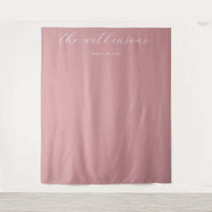 Tenture Calligraphie minimaliste rose élégante