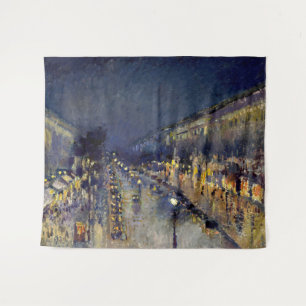 Tenture Camille Pissarro - Boulevard Montmartre en nuit