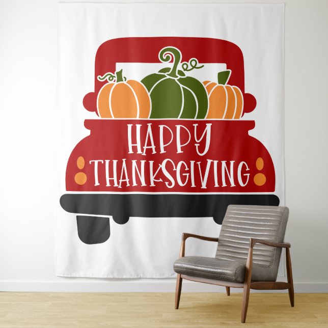 Tenture Camion de Thanksgiving (En situation)