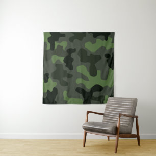 Tenture camouflage gris vert foncé no.14 imprimer