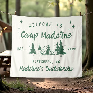 Tenture Camp Bachelorette Camping Contexte Main tirée