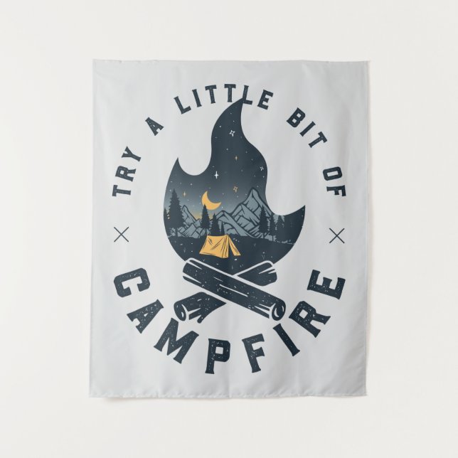 Tenture Camping cool Camper Feu de Campement Sous Les Mont (Devant)