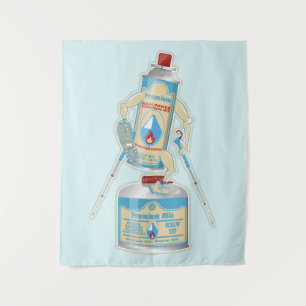 Tenture Camping gaz caniseurs drôle randonnée