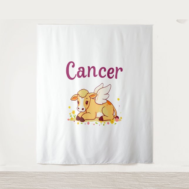 Tenture Cancer Vache zodiaque, Cancer mignon (Devant)