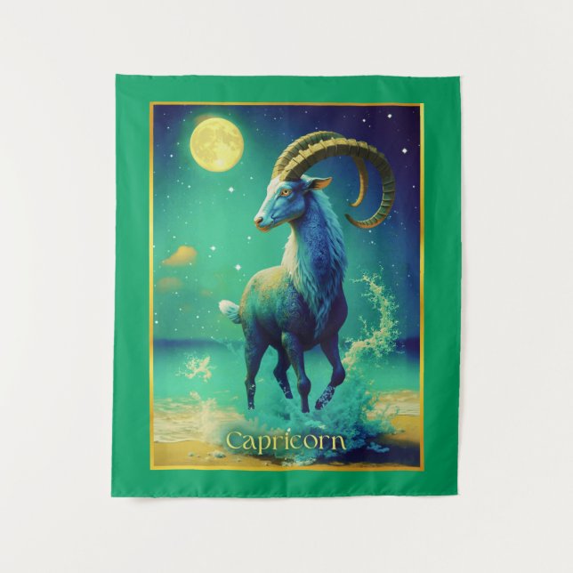 Tenture Capricorn the Sea Goat Zodiac Sign (Devant)