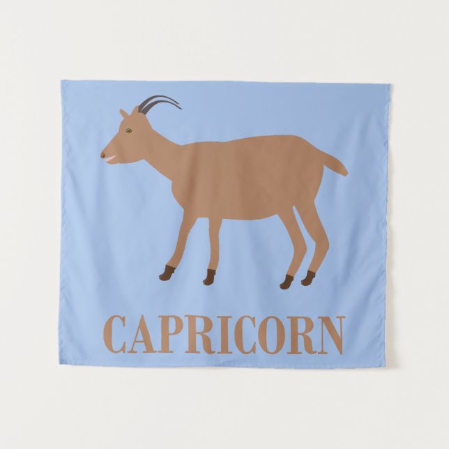 Tenture Capricorne Signe du zodiaque Chèvre (Devant (Horizontal))