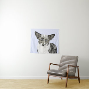 Tenture Cardigan Welsh Corgi Peinture - Art Chien original