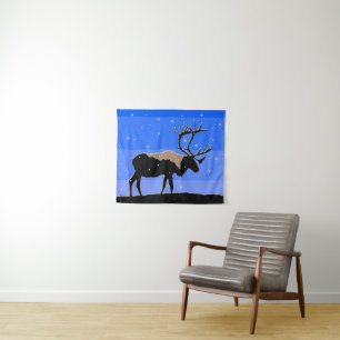 Tenture Caribou en hiver - Art original de la faune