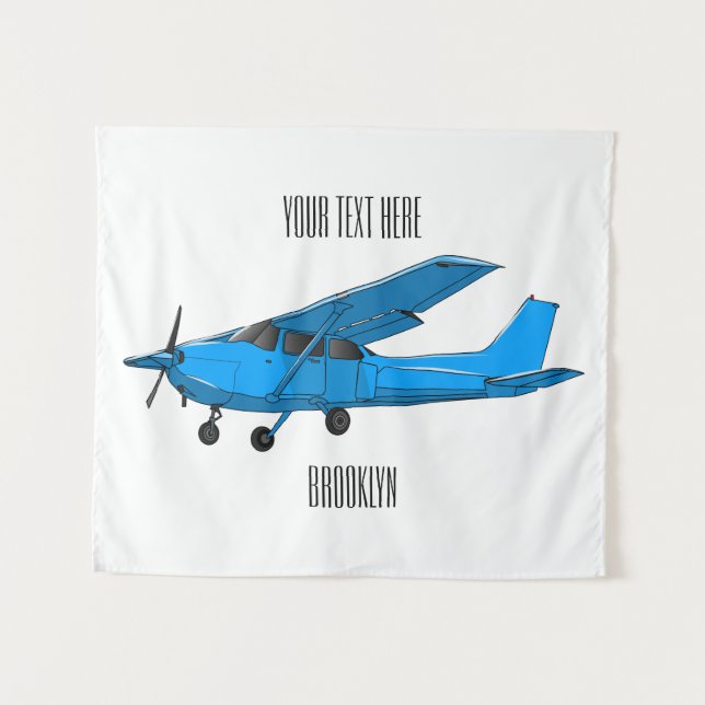 Tenture Caricature d'avion à voilure fixe (Devant (Horizontal))