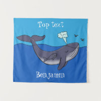 Caricature de baleine mignonne et de baleine de ve