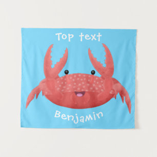 Tenture Caricature de crabe rouge cuite