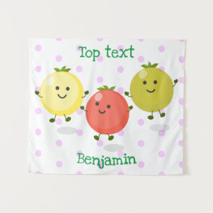 Tenture Caricature de tomates cerises mûres