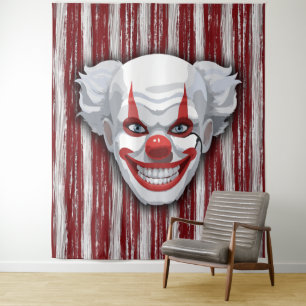 Tenture Carnaval de Clown déplaisant Halloween Fond d'écra