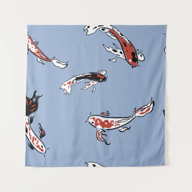 Tenture carpe de poisson motif koi koi carp (Devant)