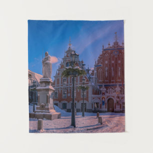 Tenture Carré de la mairie de Riga en hiver