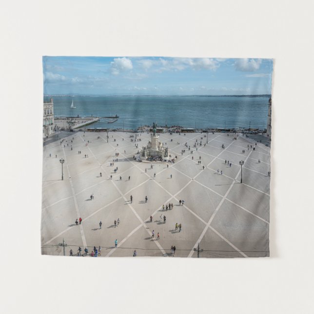 Tenture Carré du commerce d'en haut à Lisbonne, Portugal (Devant (Horizontal))