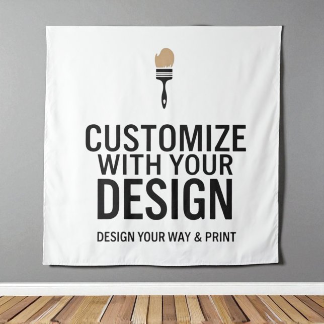 Tenture Carré personnalisé vierge de 57x57" sur mesure (Créateur téléchargé)