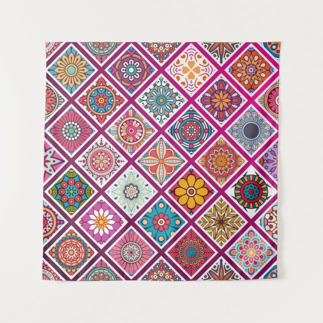Tenture Carreaux de Mandala marocains (Devant)