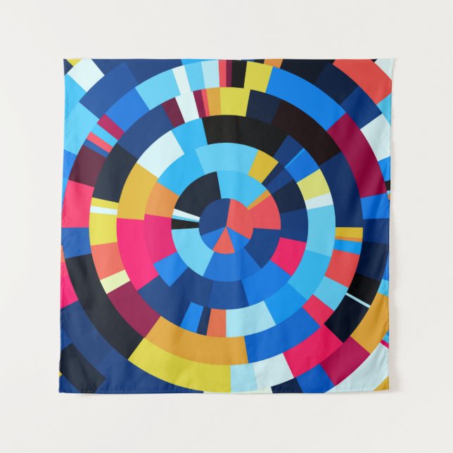 Tenture Carreaux radiaux (Devant)