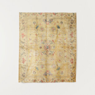 Tenture Carrelage centenaire Crâne jaune or