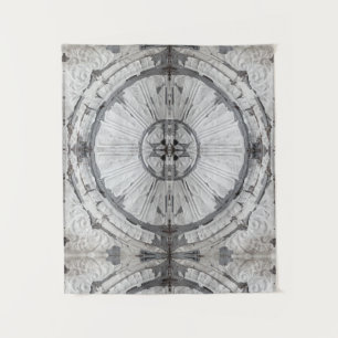 Tenture Carrelage circulaire de plafond blanc antique
