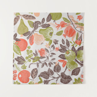 Tenture Carrelage décoratif aux fruits d'automne.