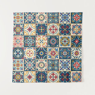 Tenture Carrelage marocain coloré, magnifique motif sans s