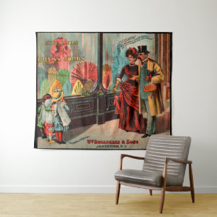 Tenture carte de commerce William Broadhead & Sons habille