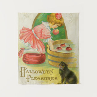 Tenture Carte de Halloween vintage 'Bobbing for Apples', 1