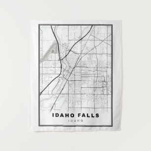 Tenture Carte des chutes d'Idaho