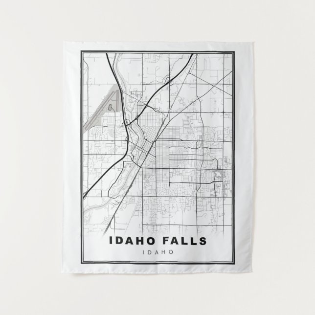 Tenture Carte des chutes d'Idaho (Devant)