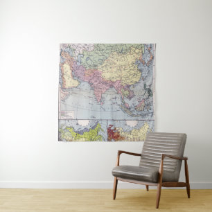 Tenture Carte politique Asie
