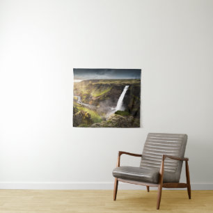 Tenture Cascade de Haifoss Été en Islande