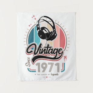 Tenture Casque audio vintage depuis 1971
