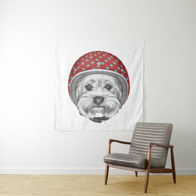 Tenture Casse-cou de Yorkshire Terrier (En situation)