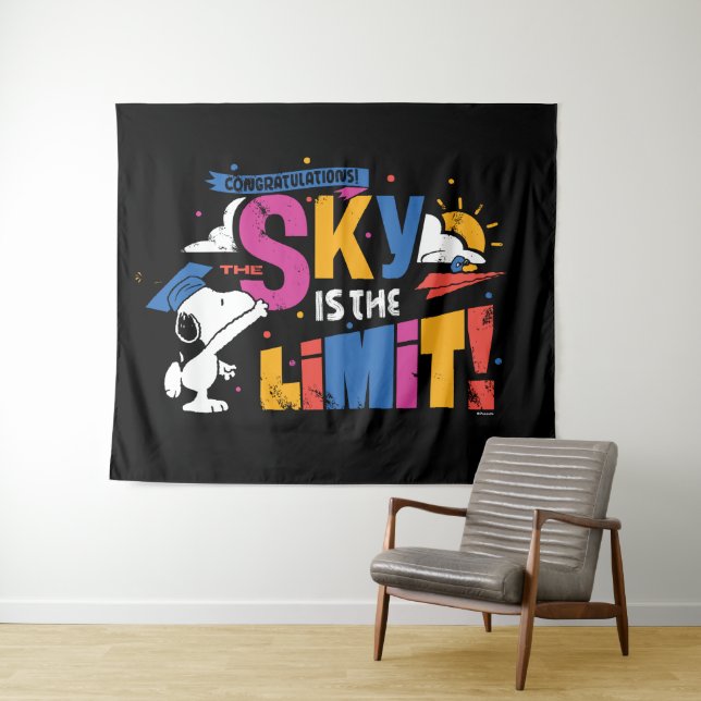 Tenture Casse-Noisette Snoopy Sky Is The Limit Graduation (En situation (horizontale))