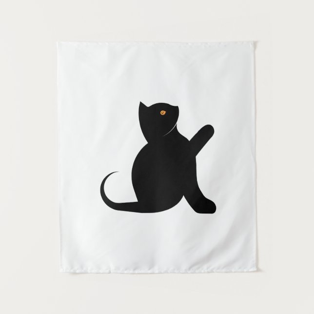 Tenture Cat dit bonjour (Devant)