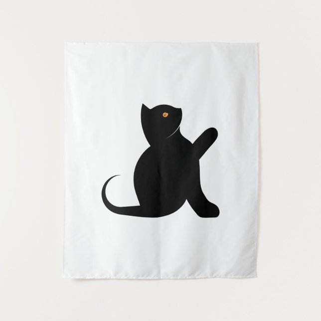 Tenture Cat dit bonjour (Devant)