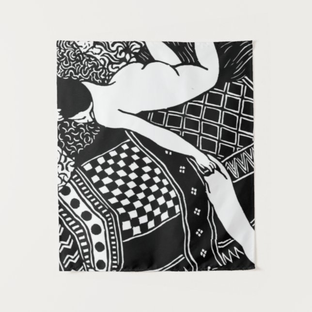 Tenture Cat Felix Vallotton Lady Bed Laziness La Paresse (Devant)