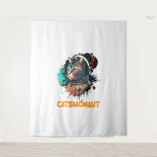 Tenture Catsmonaute Astronaut Chat Ou Chat Spatial