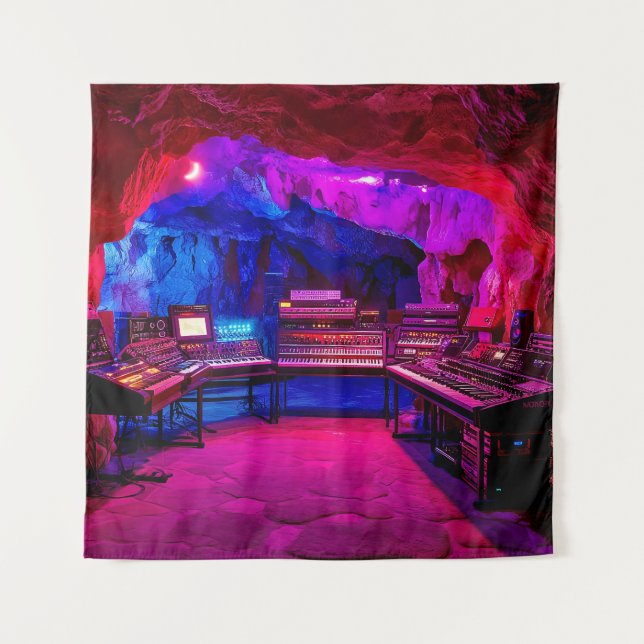 Tenture Cave Music Studio (Devant)