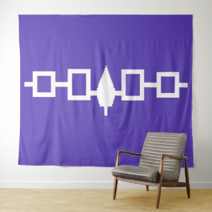 Tenture Ceinture en wampum du drapeau iroquois