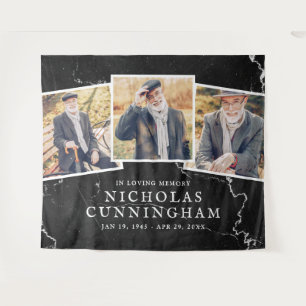 Tenture Célébration de la vie en marbre foncé Pierre trois