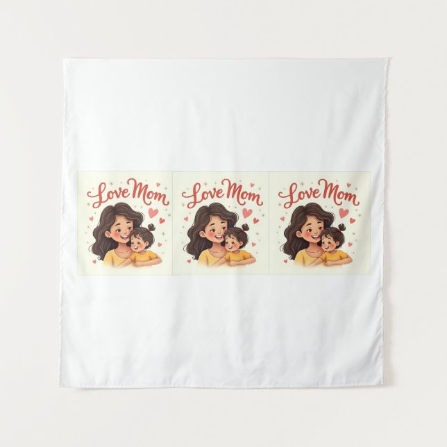 Tenture Célébrez l'amour de maman avec une douceur (Devant)