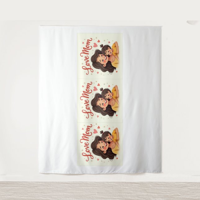 Tenture Célébrez l'amour de maman avec une douceur (Devant)