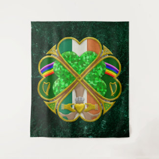 Tenture Celtic Shamrock Heritage Symbol Irish Inspired