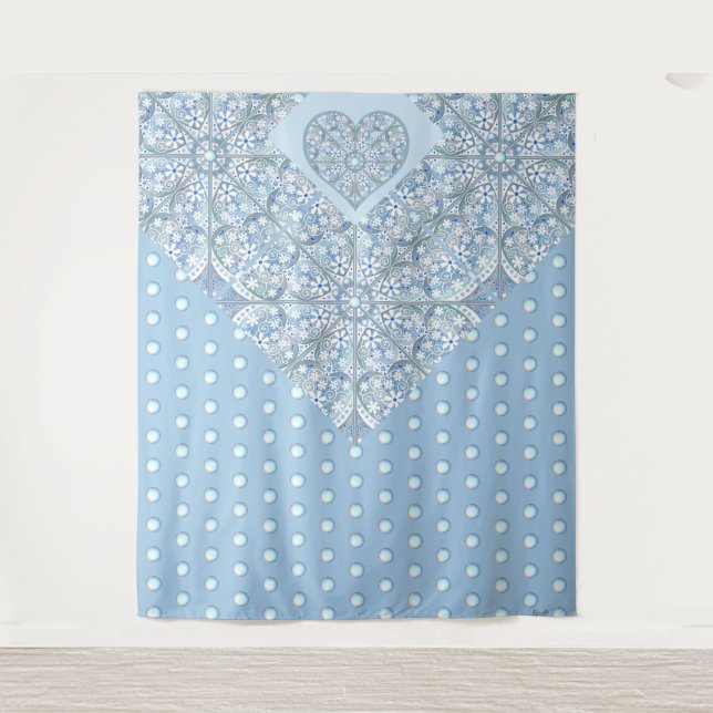 Tenture Céramique Lace Bleu clair (Devant)