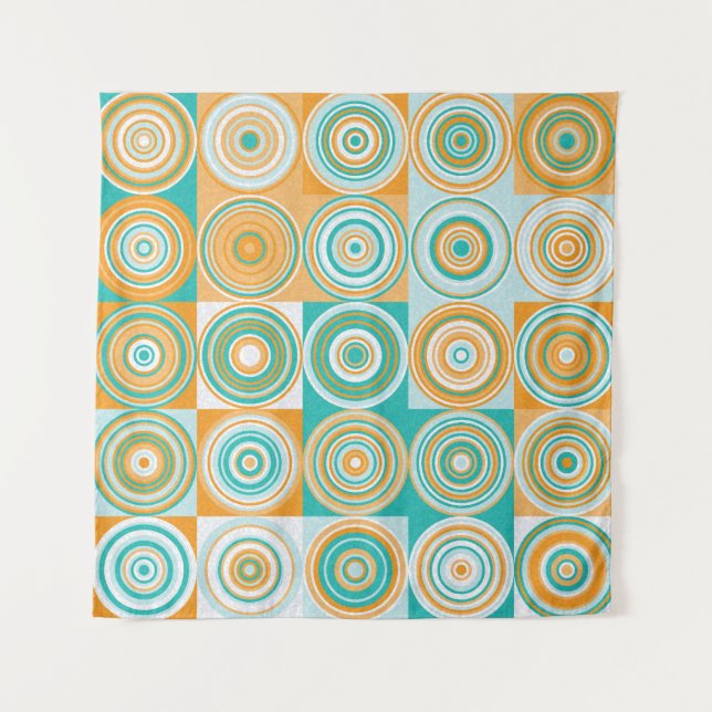 Tenture Cercles colorés aléatoires : Arrière - plan artist (Devant)