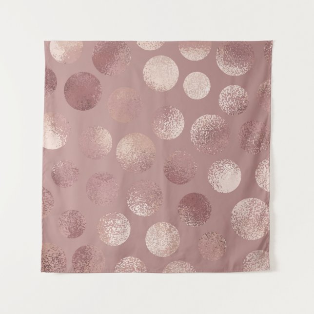 Tenture Cercles d'or roses : Abstraits Vintages (Devant)