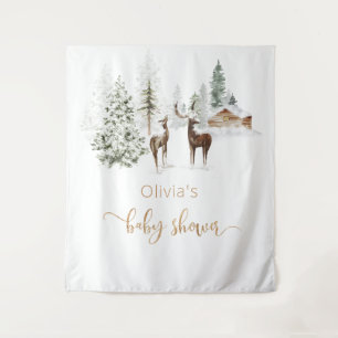 Tenture Cerf d'hiver neutre